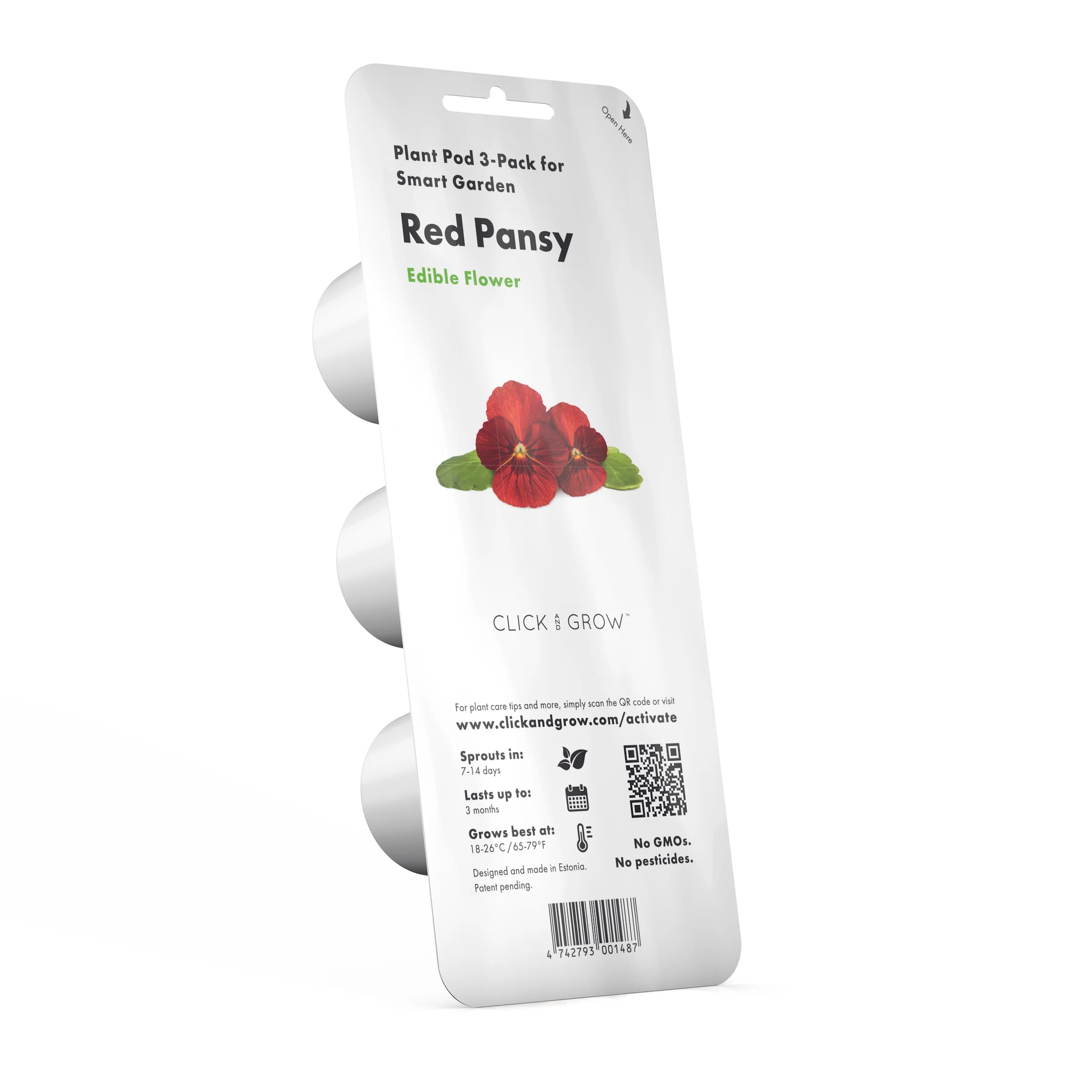 Red Pansy Plant Pods 3-pack - Image 2